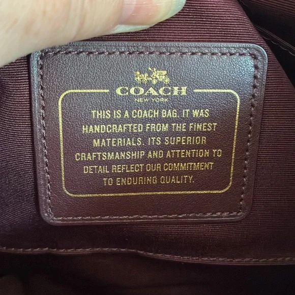 Coach Carrie Burgundy Leather Crossbody - Picture 10 of 11